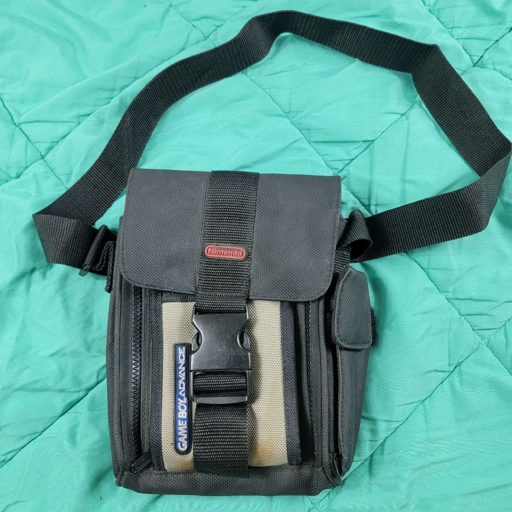 Nintendo Gameboy Advance Official Bag Shoulder Carrying Case Black Grey